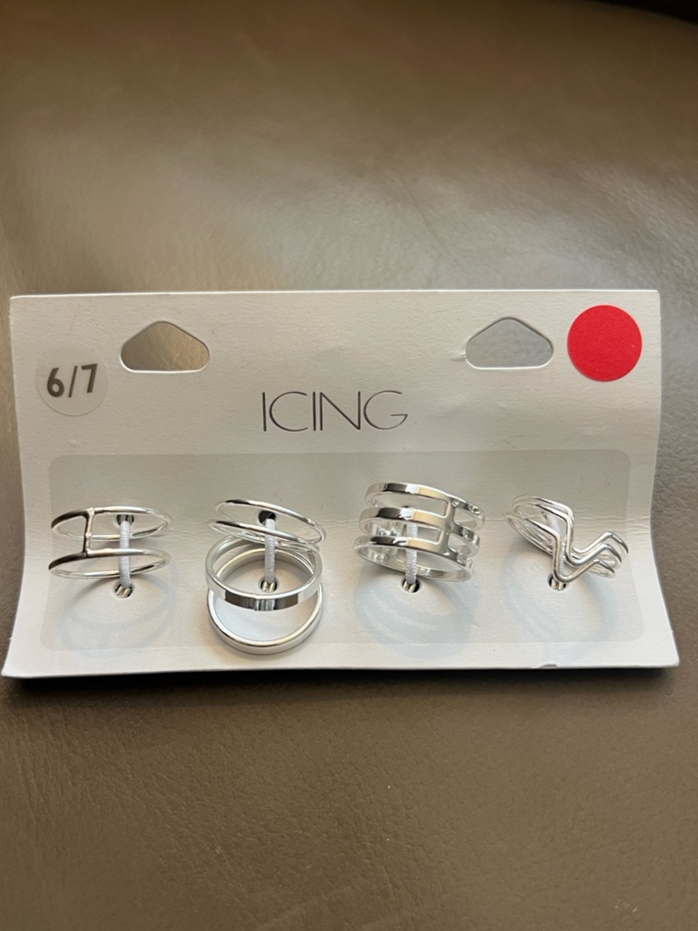 Icing Silver-Tone 6-Piece Stacking Ring Set